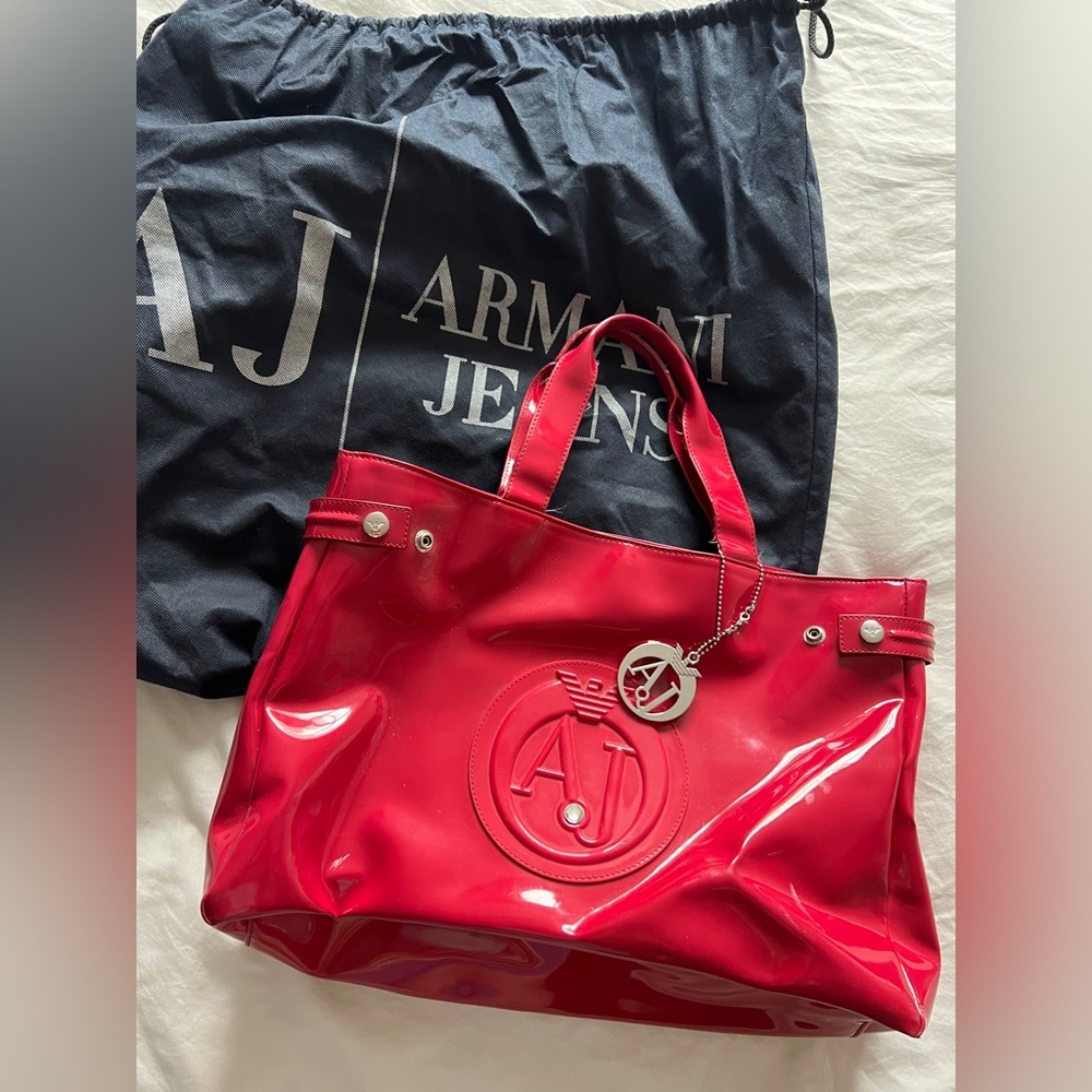 Armani Jeans Patent Leather Handbag